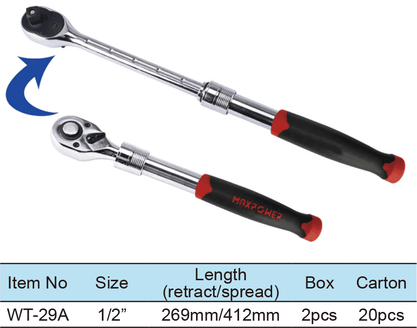 Extendable Ratchet Wrench Quick Release(圖1)